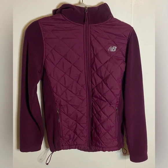 New Balance Quilted Jacket Women's Activewear Full Zip Hooded Size Small S - Picture 1 of 5